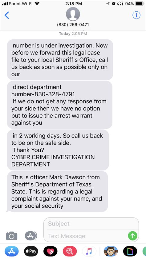 What Is Investigation Text Messages